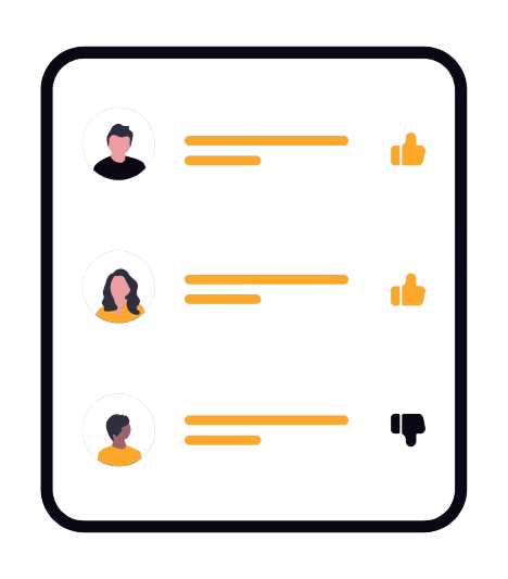 Testimonials mobile mockup